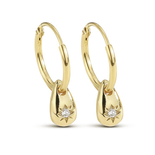 Icy Water Hoops: Gold
