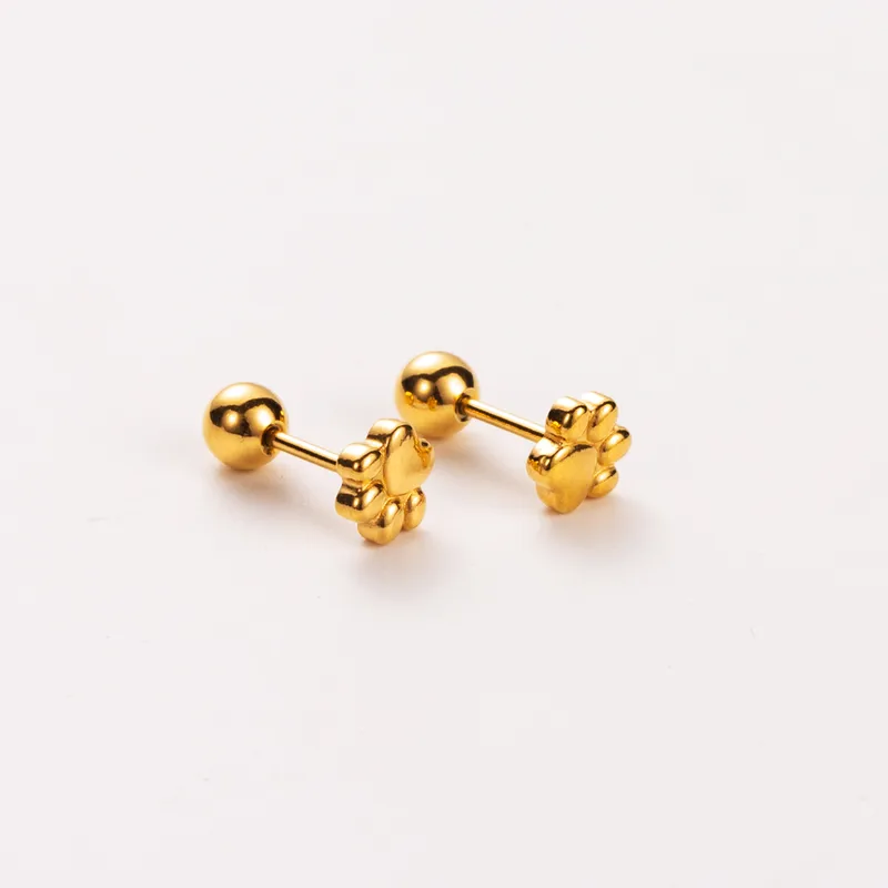 Cupid Pawsome Gold Plated Stud Earring