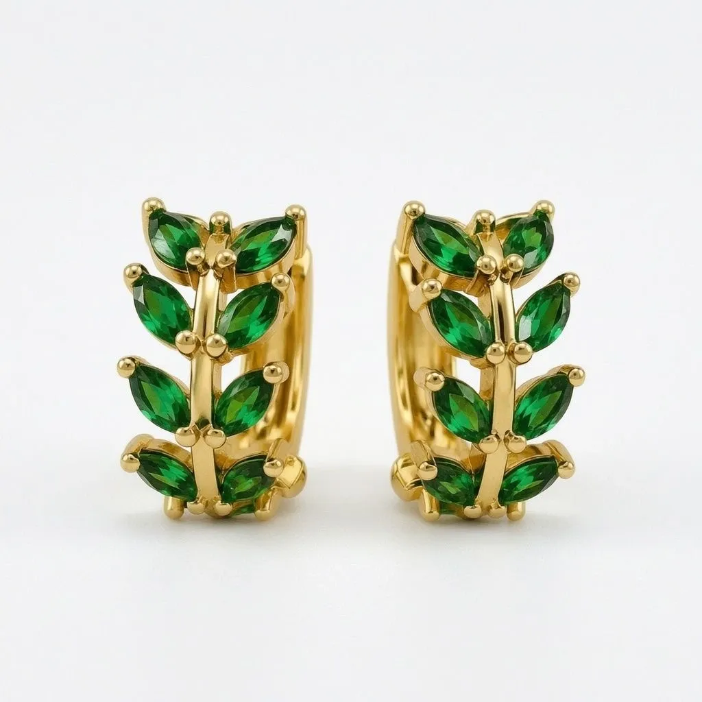 Sage Gold Plated Hoop Earring