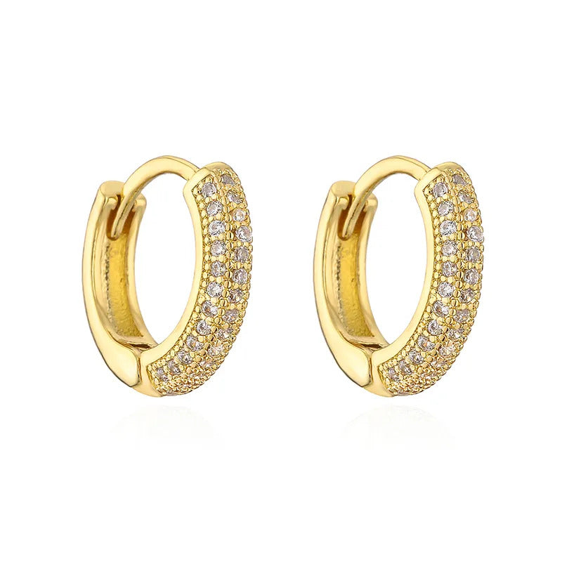 Golden Edge Geometric Circle Gold Plated Hoop Earring