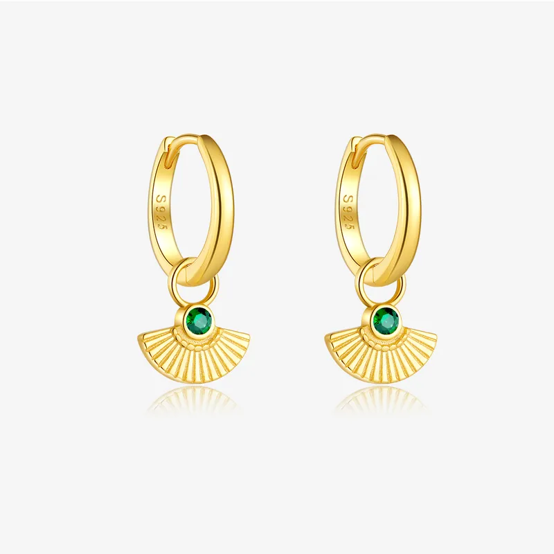 Sea Shard Earrings: Green