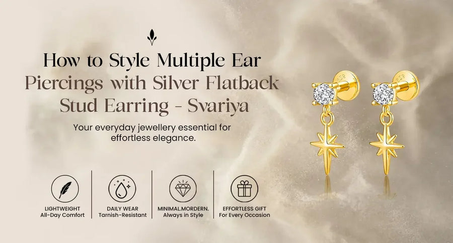 How to Style Multiple Ear Piercings with Silver Flatback Stud Earrings