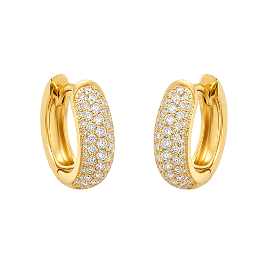 Cosmic Huggie Gold Plated Hoop Earring
