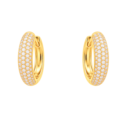 Golden Edge Geometric Circle Gold Plated Hoop Earring
