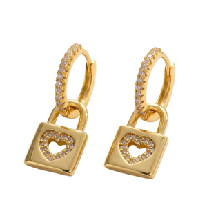 Chic Fusion Open Heart Gold Plated Hoop Earring