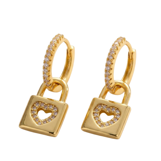Chic Fusion Open Heart Gold Plated Hoop Earring