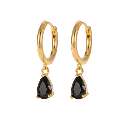 Duchess Drop, Victorian Style Gold Plated Hoop Earring
