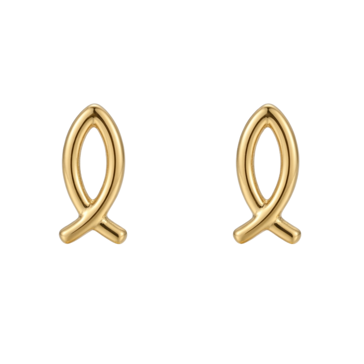 Tiny Tails Gold Plated Stud Earring