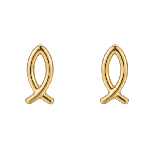 Tiny Tails Gold Plated Stud Earring
