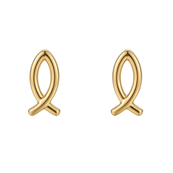 Tiny Tails Gold Plated Stud Earring