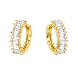 Cosmic Bar Gold Plated Hoop Earring