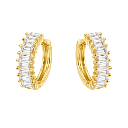 Cosmic Bar Gold Plated Hoop Earring