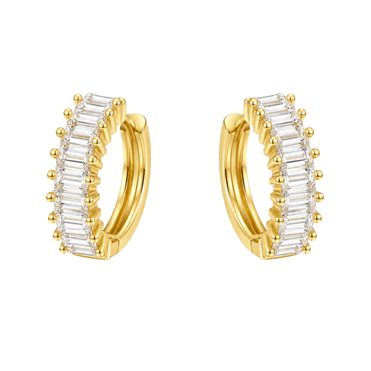 Cosmic Bar Gold Plated Hoop Earring