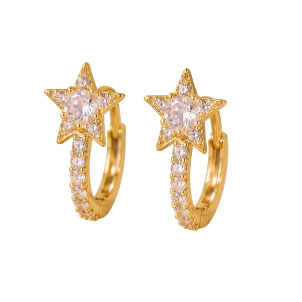 Cameo Charm, Victorian Style: Gold Plated Hoop Earring