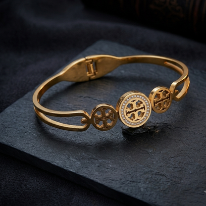 Crown Trinity Gold Plated Bracelet