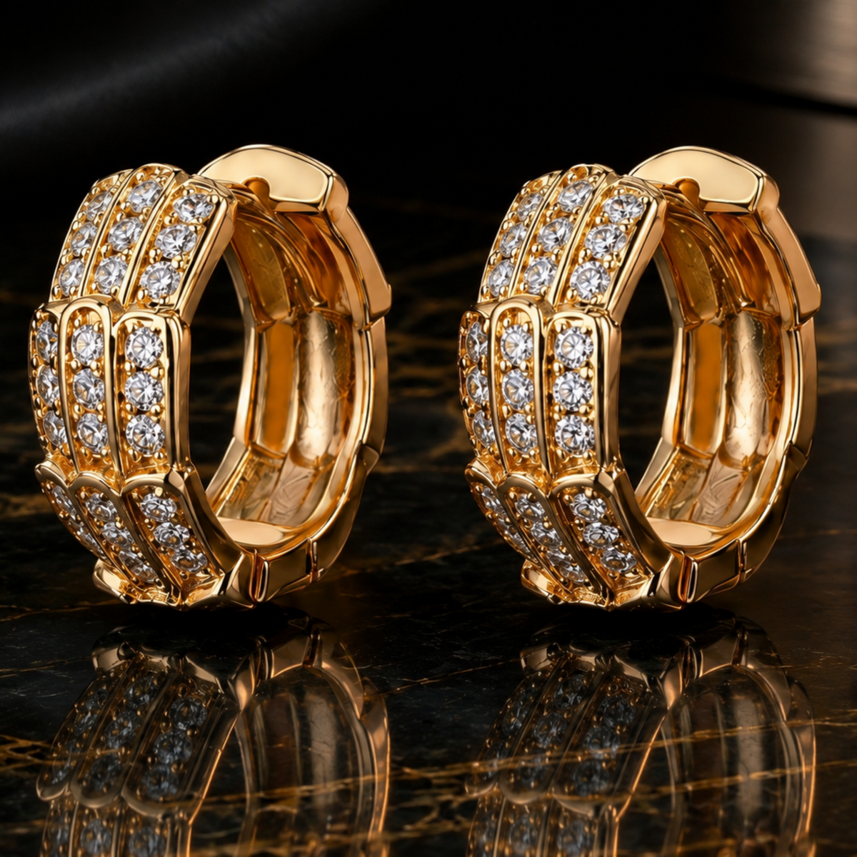 Monarch Gold Plated Hoop Earring