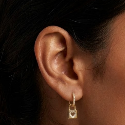 Chic Fusion Open Heart Gold Plated Hoop Earring