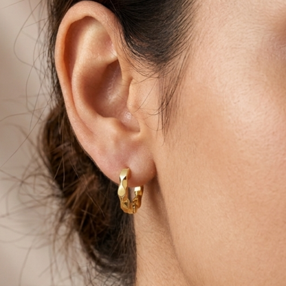 Wildcats Felin Gold Plated Hoop Earring