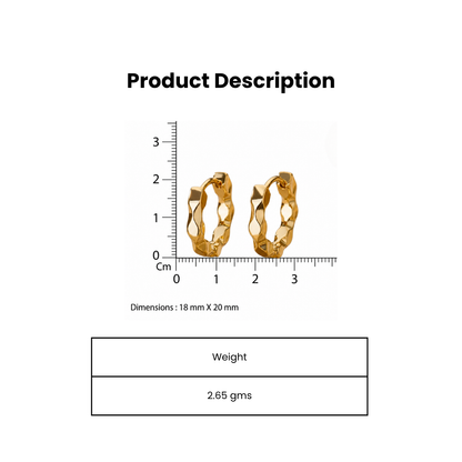 Wildcats Felin Gold Plated Hoop Earring