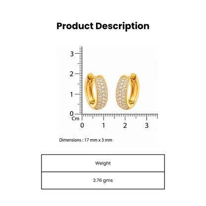 Cosmic Huggie Gold Plated Hoop Earring