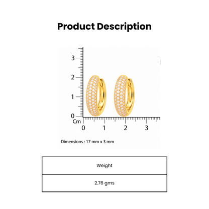 Golden Edge Geometric Circle Gold Plated Hoop Earring