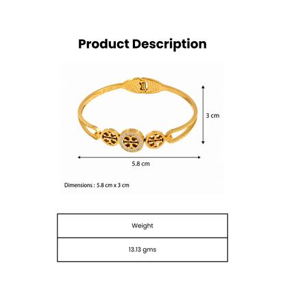 Crown Trinity Gold Plated Bracelet