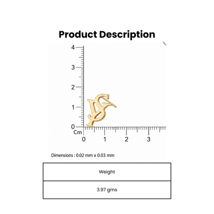 Linked Ys Gold Plated Stud Earring