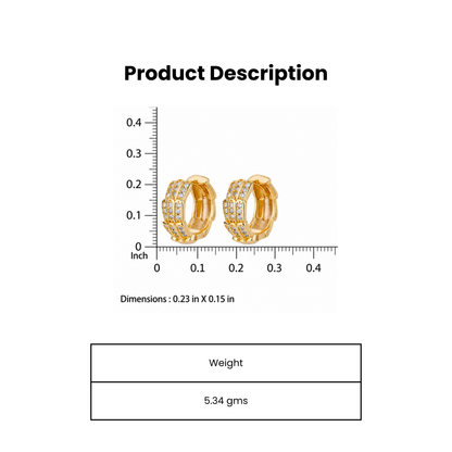 Monarch Gold Plated Hoop Earring