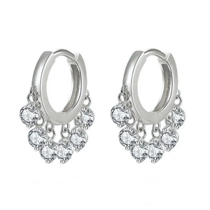 Drip Silver Hoop Earring
