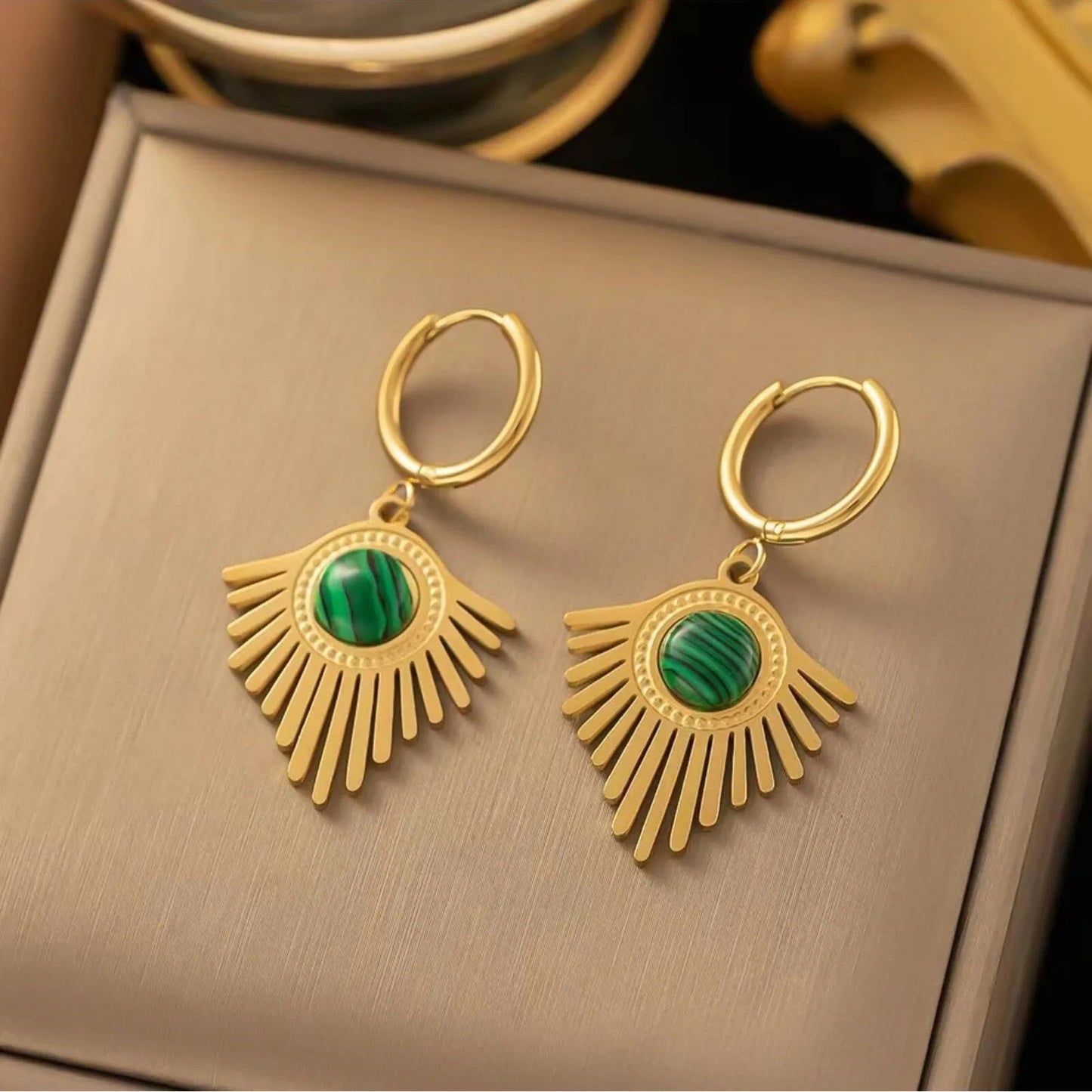 Glow Leaf Hoops