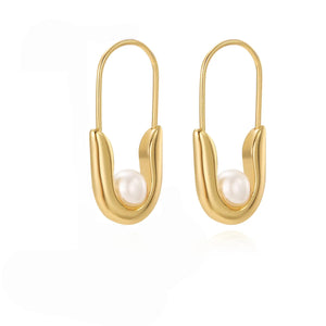Luna Pin Gold Plated Hoop Earring