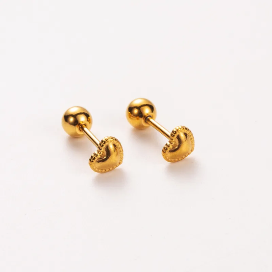 Cupid Bubble Gold Plated Stud Earring