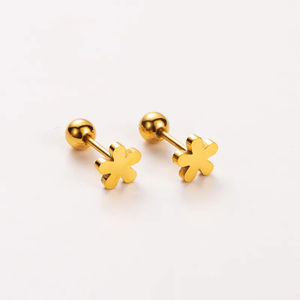 Cupid Diasy Gold Plated Stud Earring