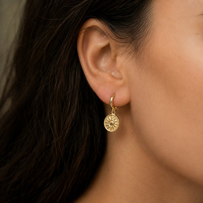 Golden Hour Gold Plated Hoop Earrings