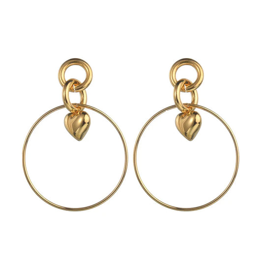 Romantic Entwine Gold Plated Drop Earring