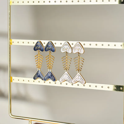 Reef Studs Blue Gold Plated Drop Earring