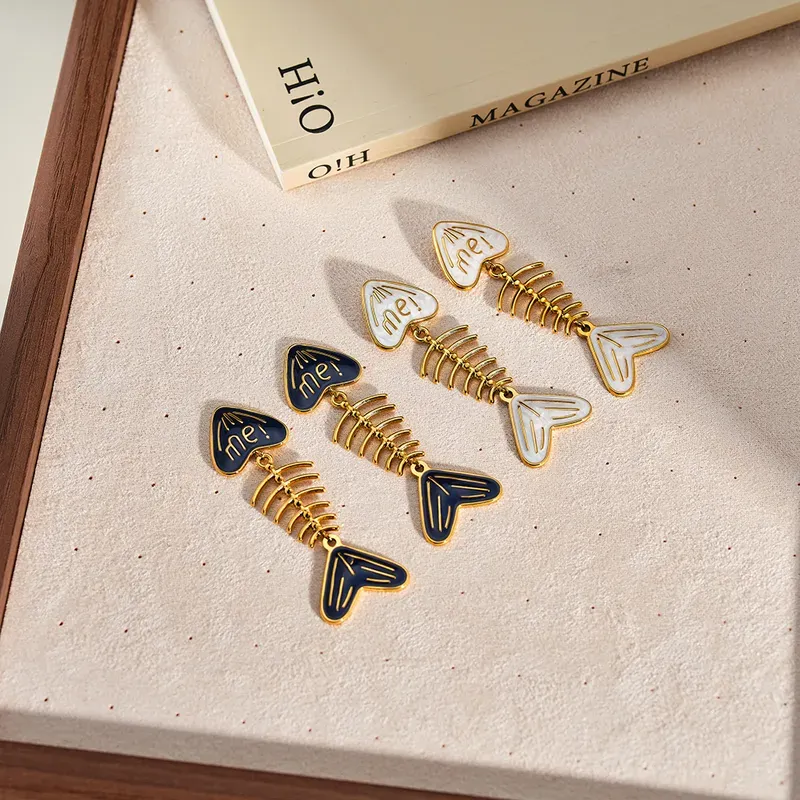 Reef Studs Blue Gold Plated Drop Earring