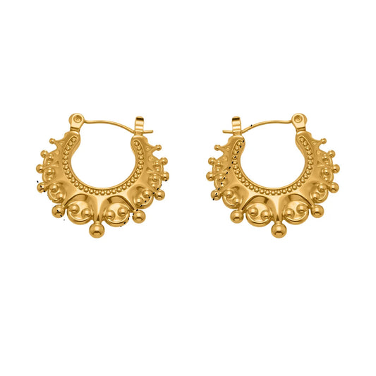 Greek Goddess Edition Rhea Gold Plated Hoop Earring