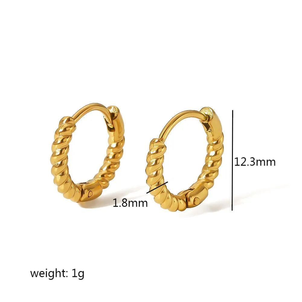 Swirl Gold Plated Hoop Earring