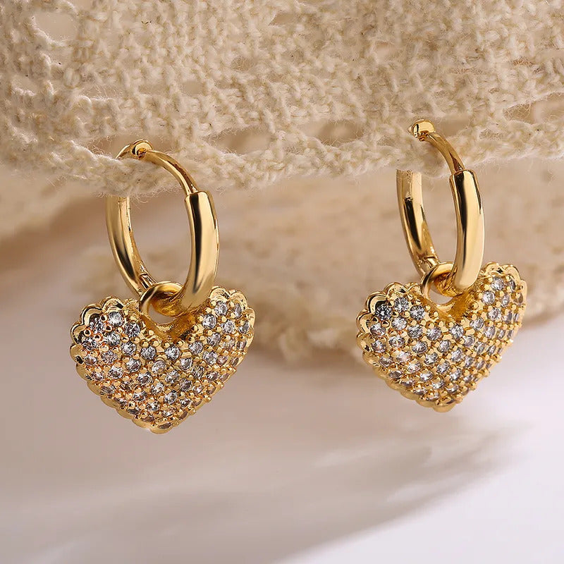 Grace Line Collection Plainl Gold Plated Hoop Earring