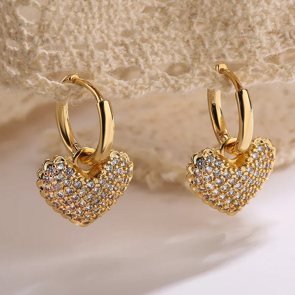 Grace Line Collection Plainl Gold Plated Hoop Earring