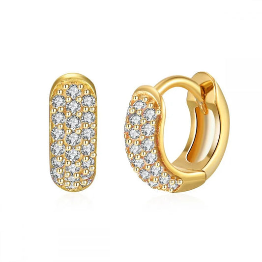 Cosmic Huggie Gold Plated Hoop Earring