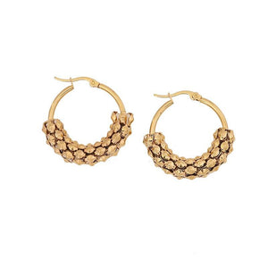 Cosmic Braided Gold Plated Hoop Earring