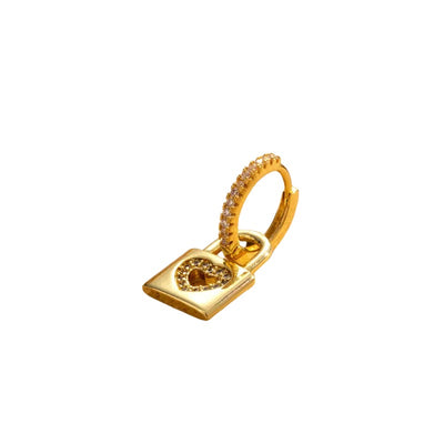 Chic Fusion Open Heart Gold Plated Hoop Earring