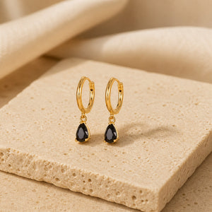 Duchess Drop, Victorian Style Gold Plated Hoop Earring