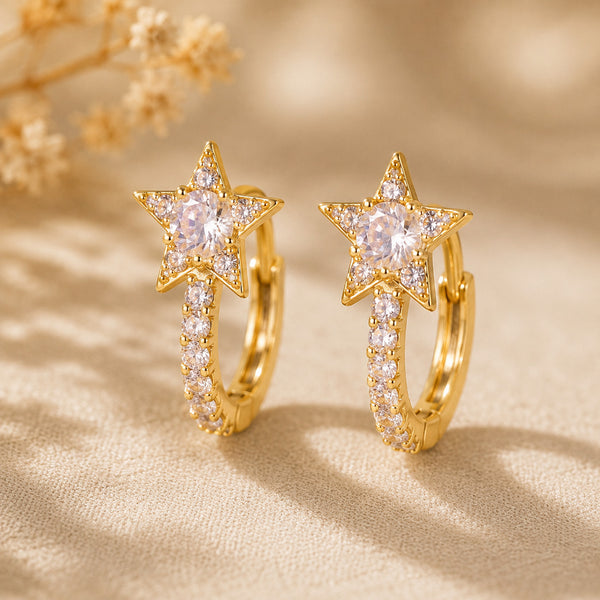 Cameo Charm, Victorian Style: Gold Plated Hoop Earring