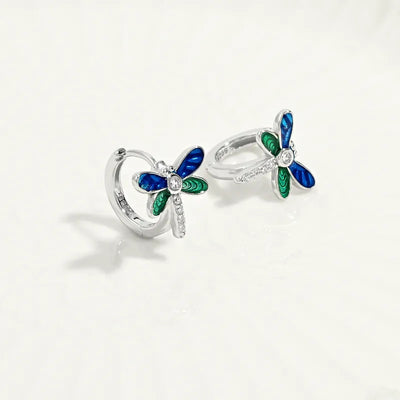 Seabloom Dragonfly Silver Stud Earring