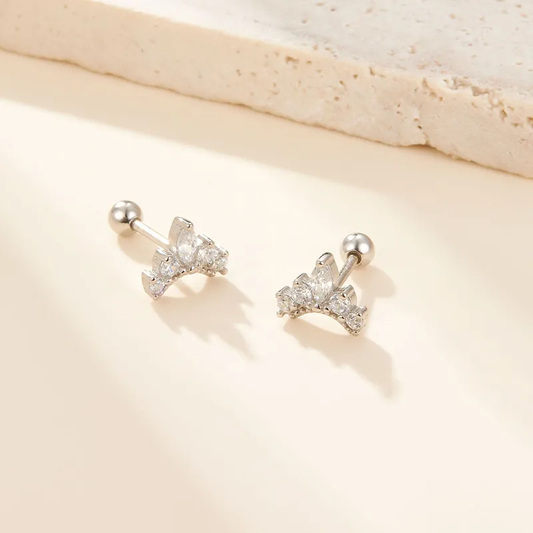Regal Silver Ball Stud Earring