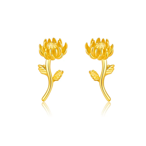 Gold Plated Divine Silver Stud Earring