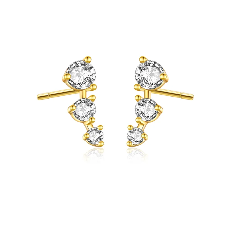 Astral Sparkle Silver Stud Earring
